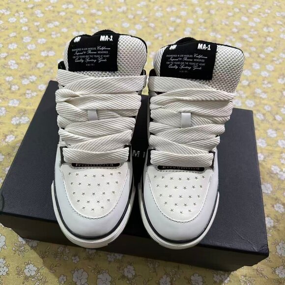 Amiri Low-Top Platform Height-Enhancing Sneakers White - Picture 2 of 9